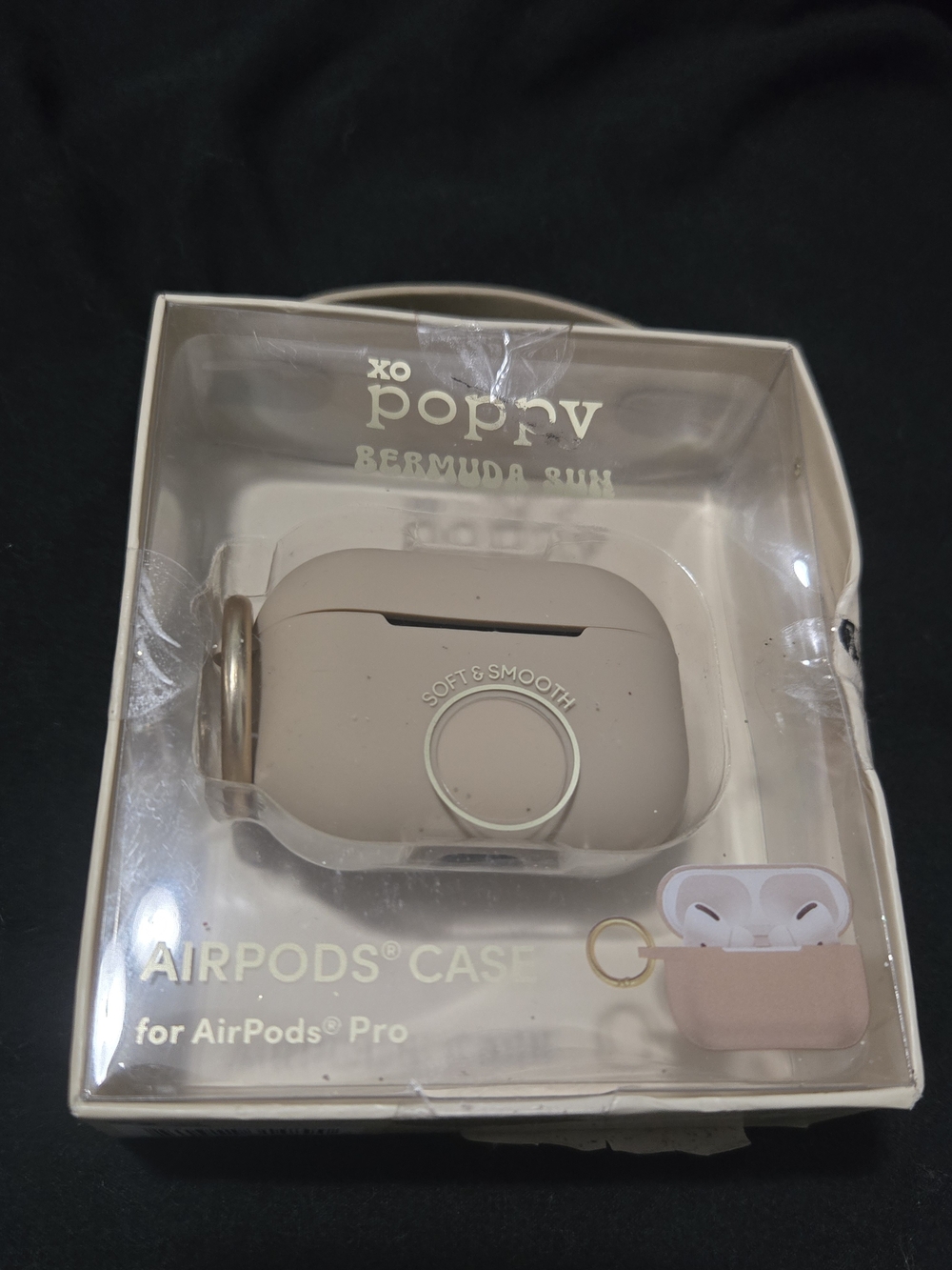 pop Soft & Smooth Beige AirPods Pro Case with Ring